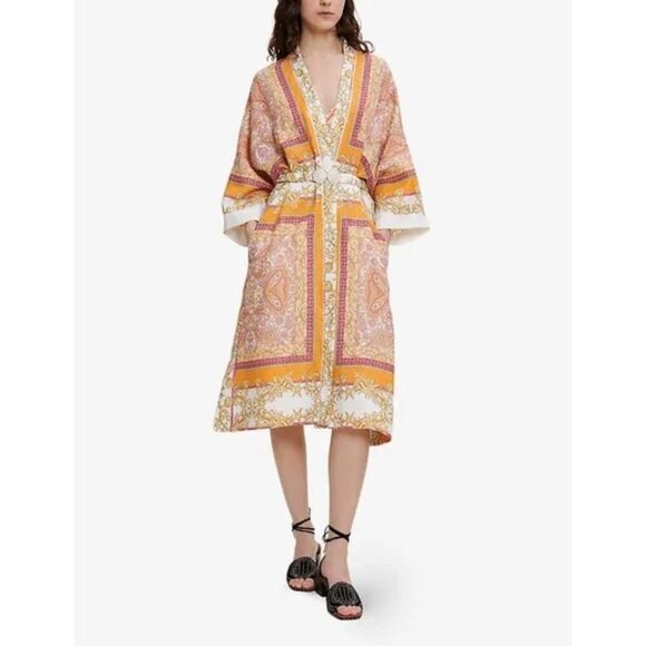 MAJE Linen Blend Kimono Top Voquillage Eu 38/ US Medium New With Tag - Picture 1 of 6